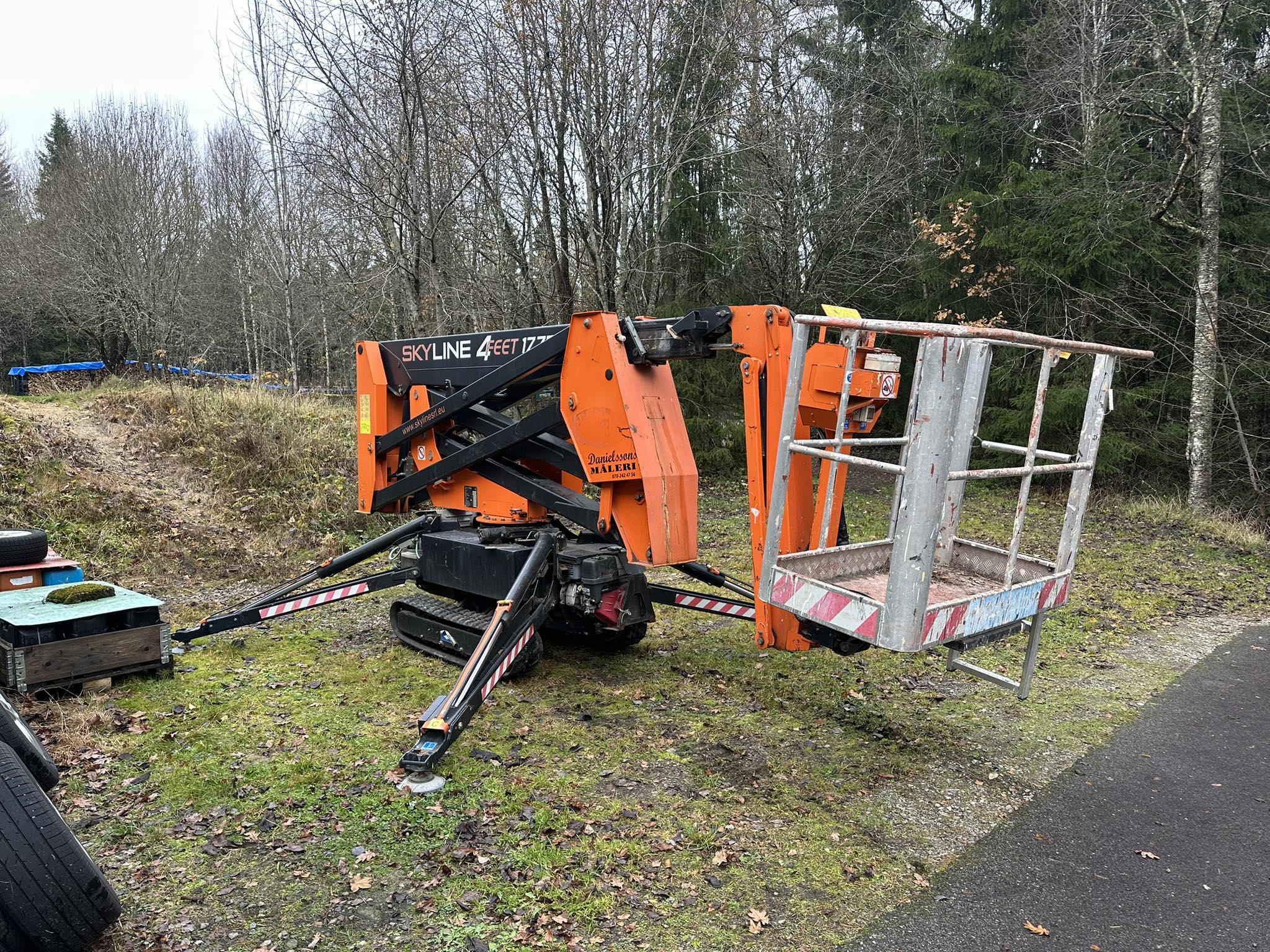 Omonterad byggställning